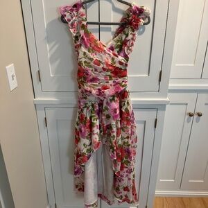Abercrombie & Fitch Floral Dress with Strawberry Accents XXS